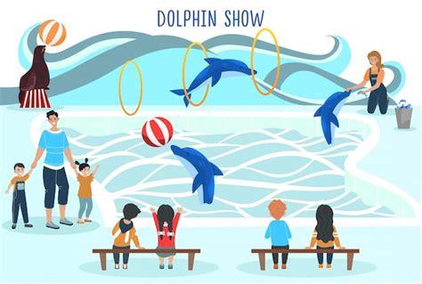Adorable Dolphin Cartoon Premium Vector