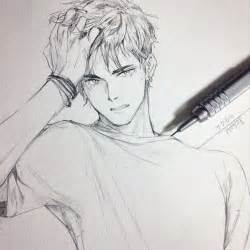 Anime Boy Drawing Pencil Sketch Colorful Realistic Art