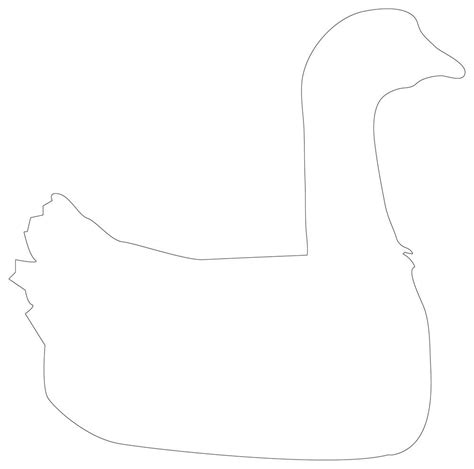 Swan Outline Simple Swan Line Drawing