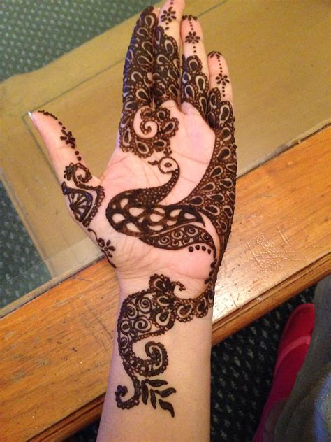 Peacock Henna Design Henna Art Hand Henna Henna Hand Tattoo Hand