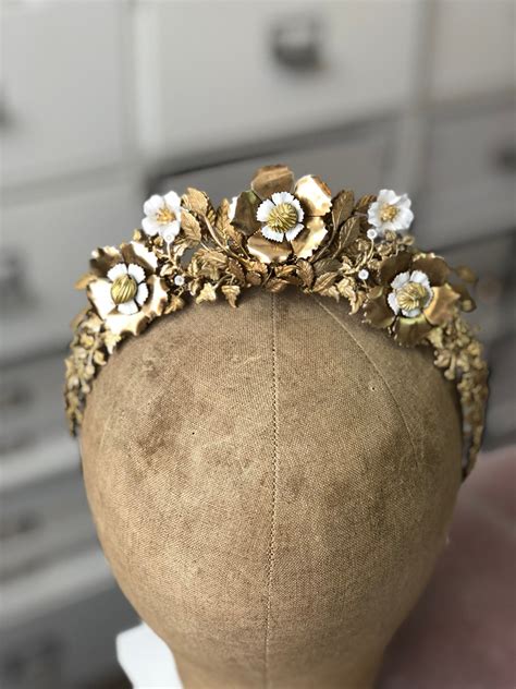 brass floral bridal tiara olivia brass bridal tiara brass silver headband headband tiara
