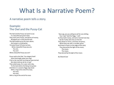 Narrative Poem Examples