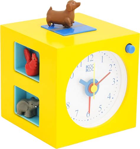 Kookoo Kidsalarm Yellow Alarm Clock For Children Including 5 Farm