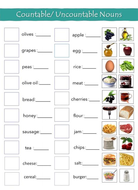 Countable Uncountable Nouns Countable And Uncountable Nouns