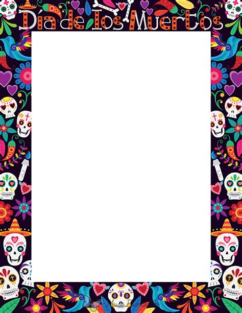 Dia De Los Muertos Border Designs