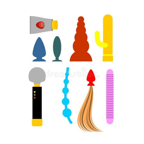 sex toys set and vibrators stock vector illustration of object latex 75516957