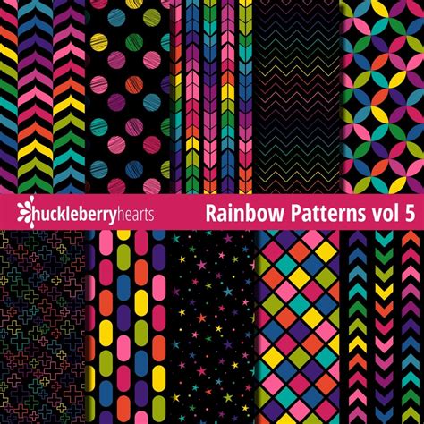 Rainbow Patterns Paper Vol 5 Huckleberry Hearts