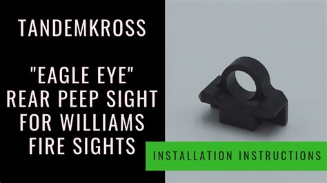 Tandemkross Eagle Eye Rear Peep Sight For Williams Fire Sights