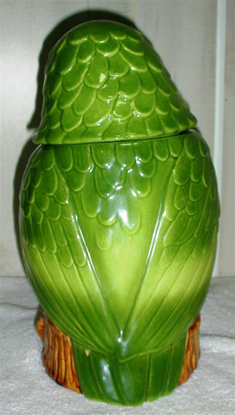 Metlox Green Parrot Collector Cookie Jar Collector Cookie Jars