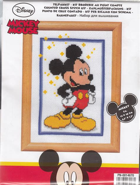 Vervaco Disney Mickey Mouse Counted Cross Stitch Kit Pn 0014670