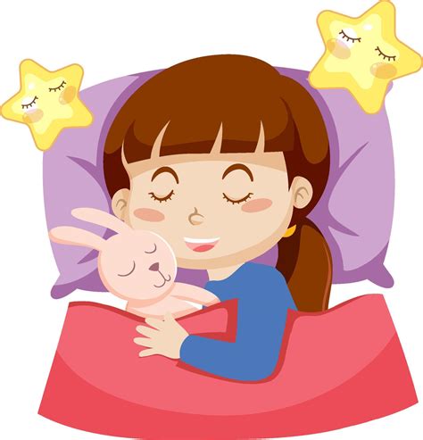 cute girl sleeping clipart 9375743 vector art at vecteezy