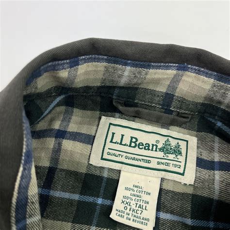 Ll Bean Hurricane Shirt Flannel Lined Button Down Long Sleeve Size Xxl