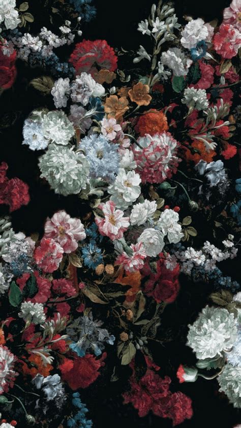 Flower Vintage Aesthetic Wallpaper Iphone Gambar Bunga