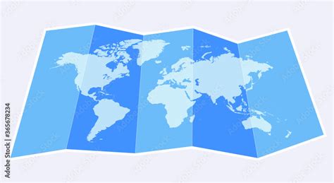 Paper World Map Design Stock Vector Adobe Stock