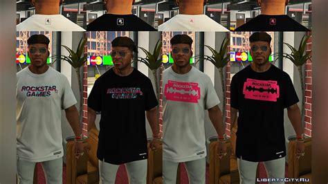 Download Pack Of Branded T Shirts Rockstar For The Main Characters Of
