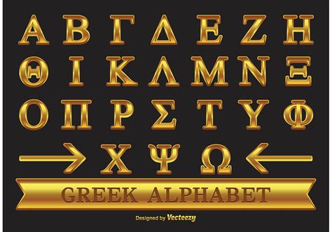 Gold Greek Alphabet Download Free Vector Art Stock Graphics And Images