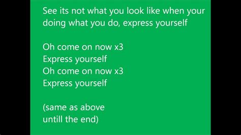 These lyrics are provided for eduacational purposes only. Labrinth - Express yourself (lyrics) - YouTube