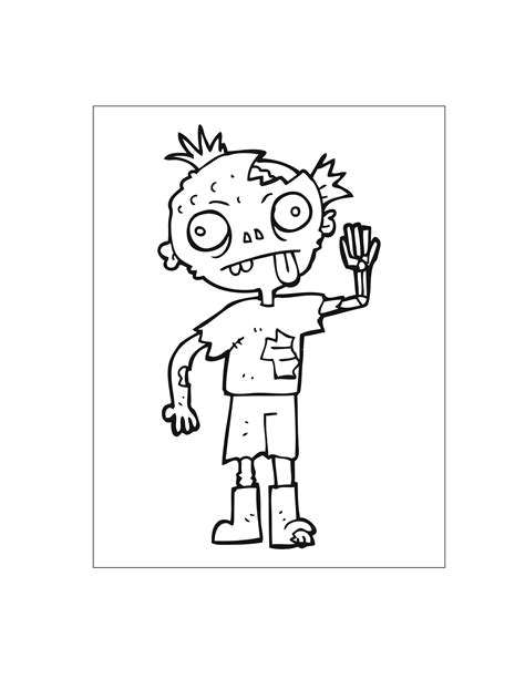 Zombie Girl Coloring Page