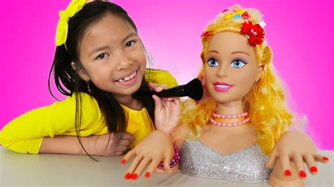Wendy Pretend Play With Barbie Makeover Toy Youtube