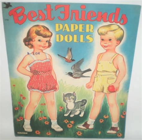 Vintage Saalfield Best Friends Paper Dolls Book 1730 Uncut 1995