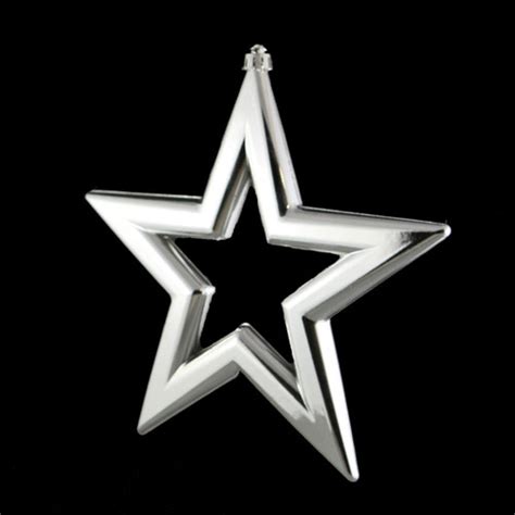 3pc Silver Star Hanging Ornament