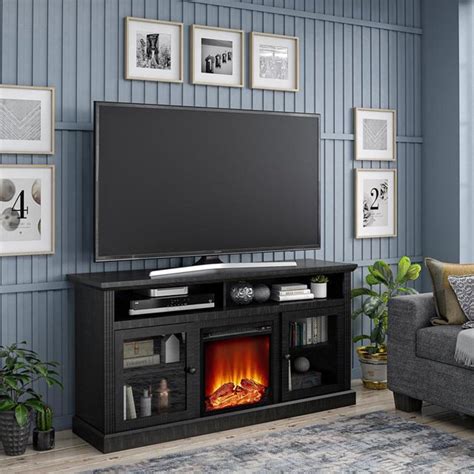 Beaumont Lane Electric Fireplace Heater Tv Stand Console With Glass