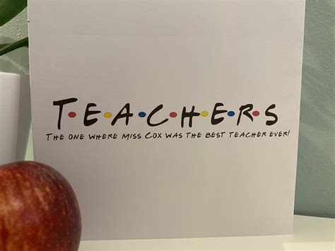 Card For Teachers Nursery Teacher Card End Of Year Card Etsy Uk