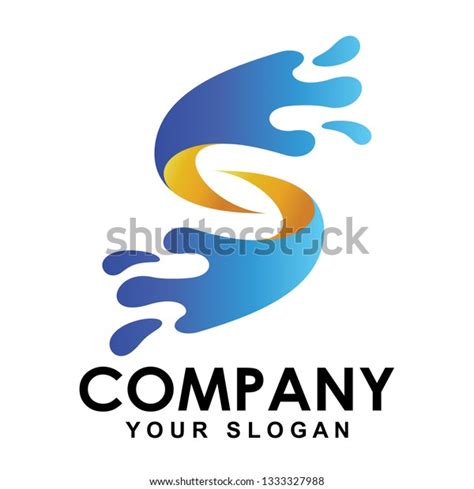 Letter S Logo Form Water Spurts Stock Vector (Royalty Free) 1333327988
