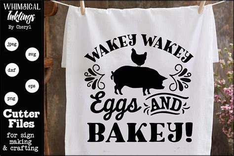 Wakey Wakey Eggs And Bakey Svg 486780 Svgs Design Bundles Svg