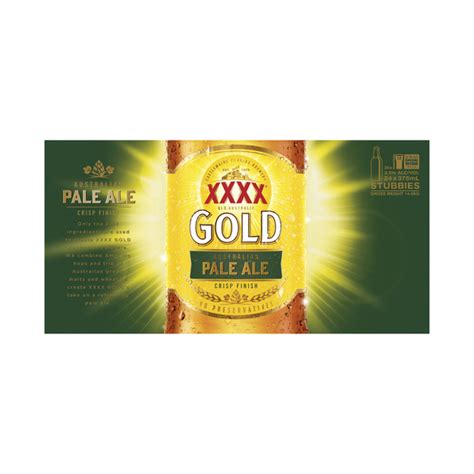 Buy Xxxx Gold Pale Ale Bottle 375ml 24 Pack Coles