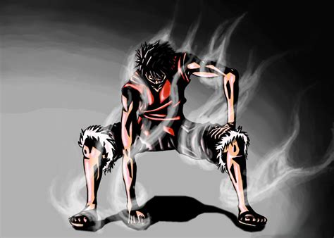 Activating gear second also uses a lot of stored energy from his body. Luffy - Gear Second by CowTerra on DeviantArt