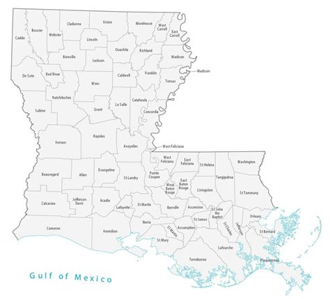 County Map Of Louisiana Tour Map