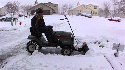 Craftsman Lt2000 With Snow Blade Youtube