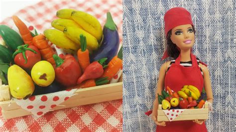 11 Actual Diy Miniature Realistic Foods For Dollhouse Barbie Youtube