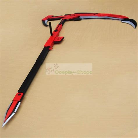 Custom Cheap Rwby Ruby Crescent Rose Red Scythe Cosplay Prop In Rwby