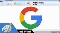 How to Draw Google logo in MS Paint from Scratch! - YouTube