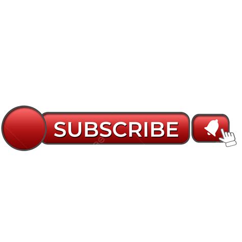 Red Subscribe Button Bell Icon Social Media Banner Subscribe Bell