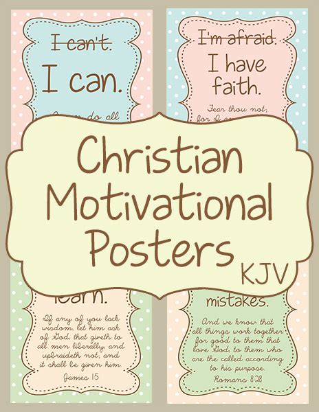 Christian Motivational Posters Kjv Warm Hearts Publishing