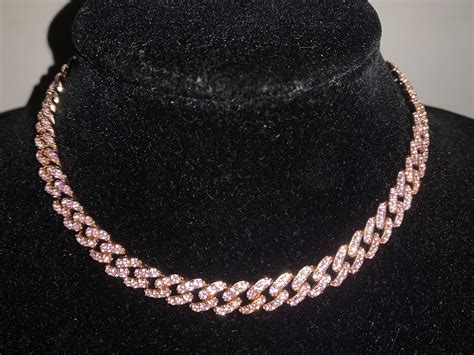 9mm Iced Out Cuban Link Chain In Rose Gold Jewlz Express