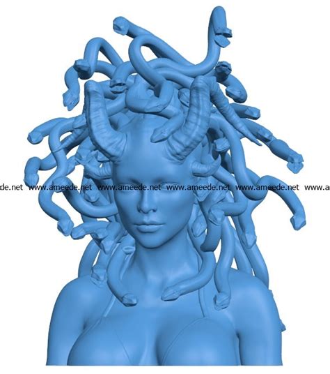 Woman Medusa Head B003800 File Stl Free Download 3d Model For Cnc And 3d Printer Download Free