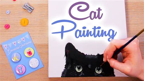 Simple Cat Painting Cat Painting Acrylic Painting For Beginners