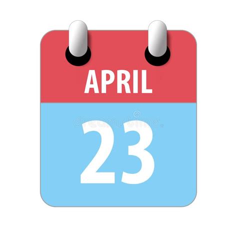 Calendar 23rd Of April Stock Vector Illustration Of Modern 134930150