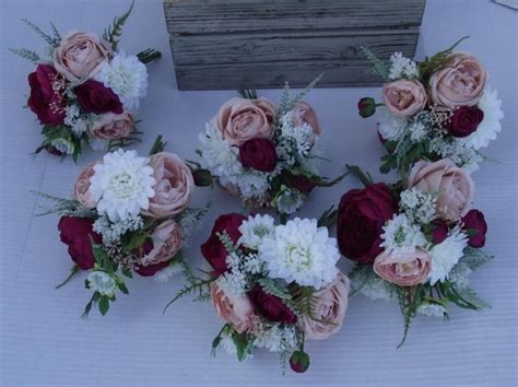Bridesmaids Bouquets Wedding Bouquet Wedding Flowers Artificial