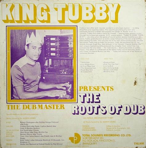 King Tubby Presents The Roots Of Dub Sleeve Notes From The King Tubby