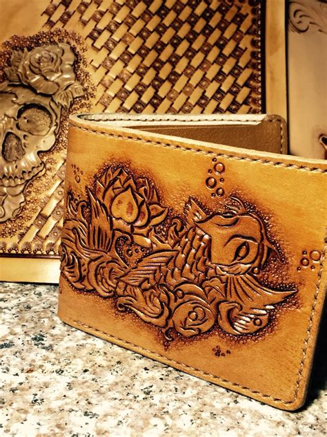 Letter template leather carving / pdf pattern long wallet leathercraft picture for carving : Leather Carving | Кожа