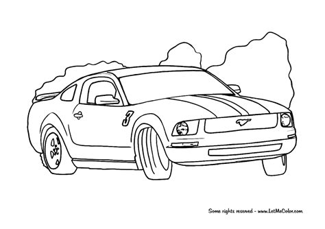 Free Mustang Car Coloring Pages Rev Up Your Creativity With Classic