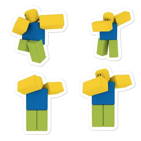 Roblox Dabbing Dab Noob Sticker Pack Water Bottle Sticker Etsy