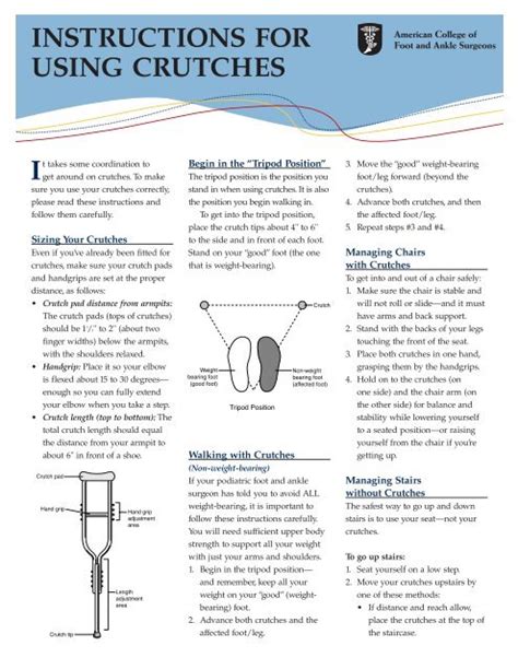 Instructions For Using Crutches