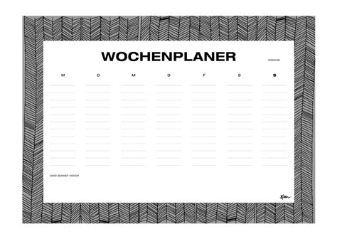 Wochenplaner Weekly Planner Spoon