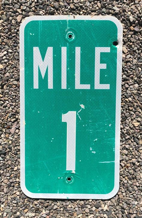 Vintage Rare Mile Marker 1 Sign From New Mexico Highway 491 Formerly Us